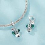 S925 Sterling Silber DIY Wüste Kaktus Topf Anhänger Perlen – Bild 3
