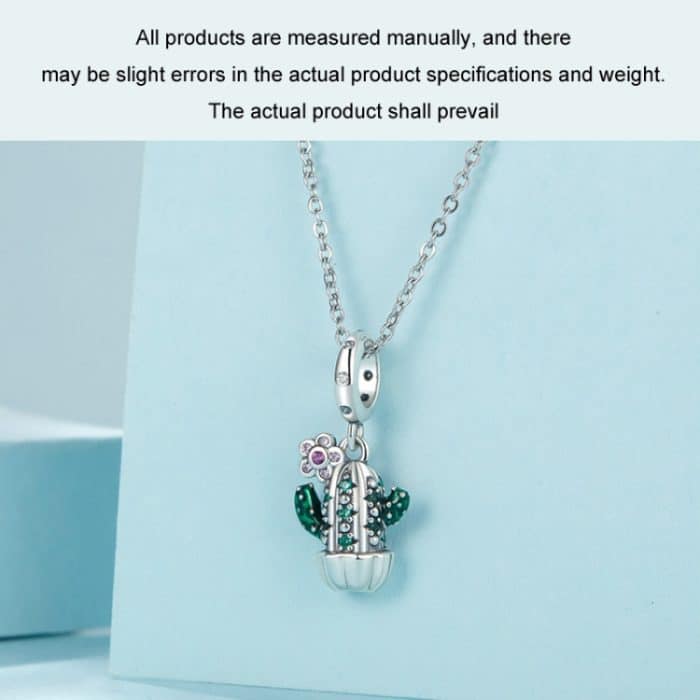 S925 Sterling Silber DIY Wüste Kaktus Topf Anhänger Perlen – Bild 5