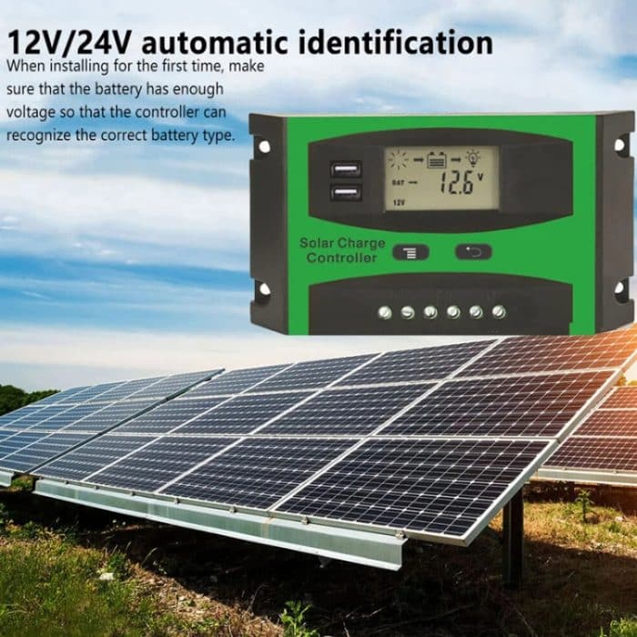 12V/24V Solar Lade- Und Entladeregler Dual USB Port LCD Solar Zellen Panel Laderegler, 10A, 20A, 30A – Bild 7