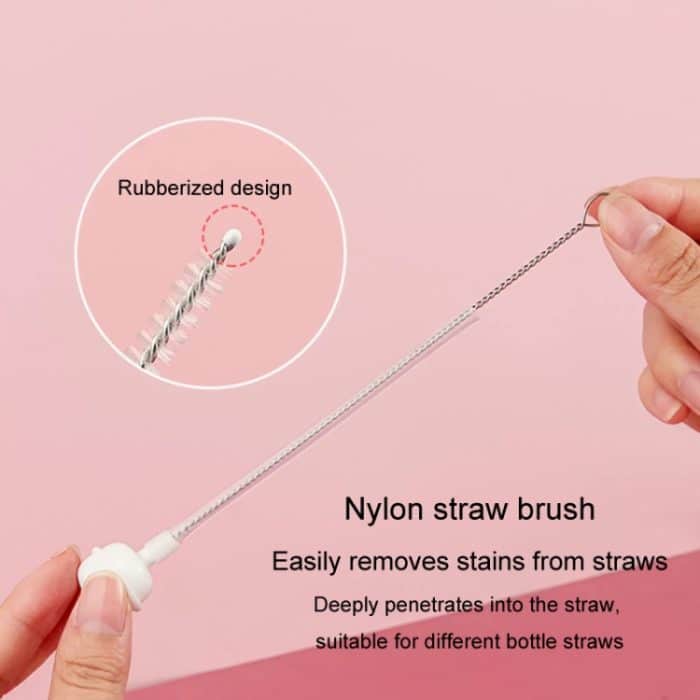 Tragbares 3-in-1-Flaschenbürstenset aus lebensmittelechtem Silikon. Mehrzweck-Strohhalm-Reinigungsbürste für Babyflaschen – Bild 11