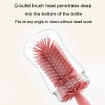 Tragbares 3-in-1-Flaschenbürstenset aus lebensmittelechtem Silikon. Mehrzweck-Strohhalm-Reinigungsbürste für Babyflaschen – Bild 5