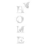HOME Familie Slogan 3D Acryl Spiegel Wandaufkleber Foyer Tür Dekoration