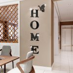 HOME Familie Slogan 3D Acryl Spiegel Wandaufkleber Foyer Tür Dekoration – Bild 6