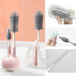 Rotierende Multifunktions-Reinigungsbecherbürste aus Silikon, Flaschensauger, Strohhalm-Reinigungsbürste – Bild 2