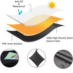 Rustikale verdickte Oxford-Stoff-Kaminholz-Abdeckung, für den Außenbereich, Terrasse, Kamin, Brennholzrahmen, wasserdichter Schatten, 122 x 61 x 107cm, 244 x 61 x 107cm – Bild 3