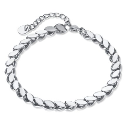 OPK GS1490 Einfaches Kettenarmband aus Edelstahl