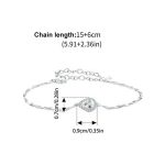 S925 Sterling Silber Platiniertes tropfenförmiges Zirkonarmband – Bild 2