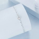 S925 Sterling Silber Platiniertes tropfenförmiges Zirkonarmband – Bild 4