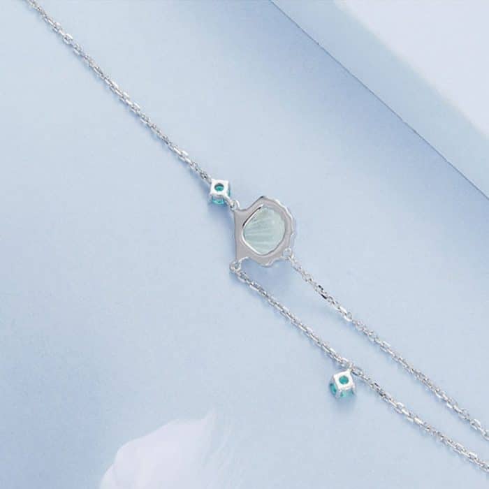 S925 Sterling Silber Platiniertes Muschelarmband im Sommer-Ozean-Stil – Bild 3