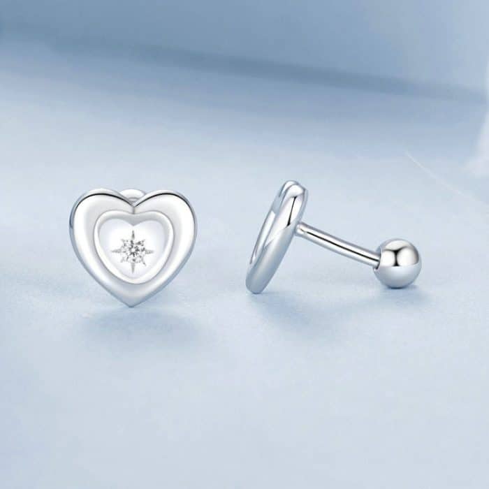TBD06052550_B4.jpg S925 Sterling Silber Platinierte herzförmige Sternohrringe – Bild 5