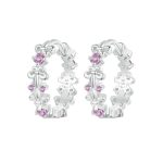 S925 Sterling Silber Platinierte Iris Ohrringe