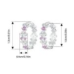 S925 Sterling Silber Platinierte Iris Ohrringe – Bild 2