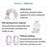 S925 Sterling Silber Platinierte Iris Ohrringe – Bild 3