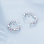 S925 Sterling Silber Platinierte Iris Ohrringe – Bild 4