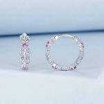 S925 Sterling Silber Platinierte Iris Ohrringe – Bild 5