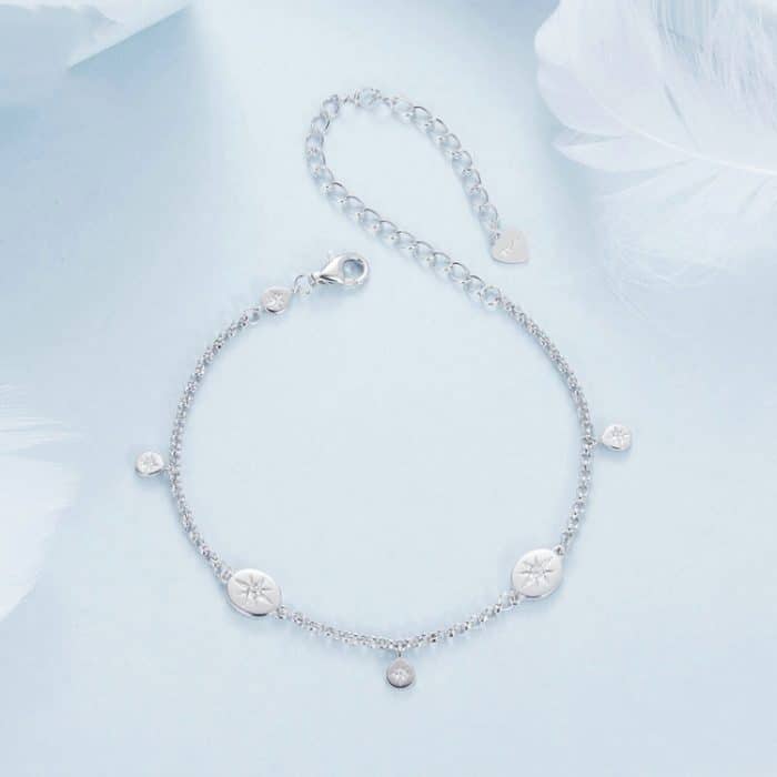 Platiniertes Sonnenarmband aus S925er Sterlingsilber – Bild 3