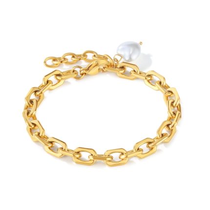OPK 1323 Edelstahl Personalisierte Einfache Herz Perle Armband