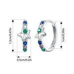 S925 Sterling Silber Platinierte Bunte Starlight Ohrclip-Ohrringe – Bild 2