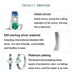 S925 Sterling Silber Platinierte Bunte Starlight Ohrclip-Ohrringe – Bild 3