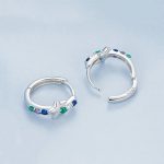 S925 Sterling Silber Platinierte Bunte Starlight Ohrclip-Ohrringe – Bild 4