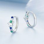 S925 Sterling Silber Platinierte Bunte Starlight Ohrclip-Ohrringe – Bild 5