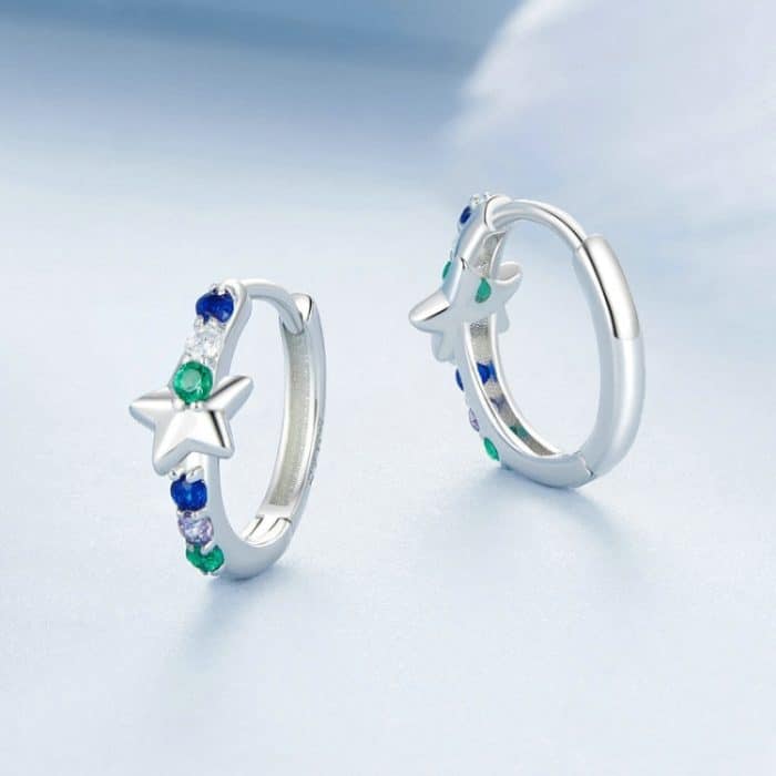 TBD06052621_B4.jpg S925 Sterling Silber Platinierte Bunte Starlight Ohrclip-Ohrringe – Bild 5