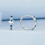 S925 Sterling Silber Platinierte Bunte Starlight Ohrclip-Ohrringe – Bild 6