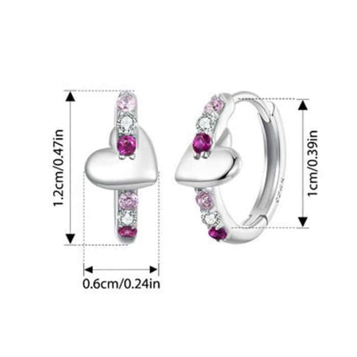 TBD06052625_B1.jpg S925 Sterling Silber Platinierte bunte herzförmige Ohrringe – Bild 2