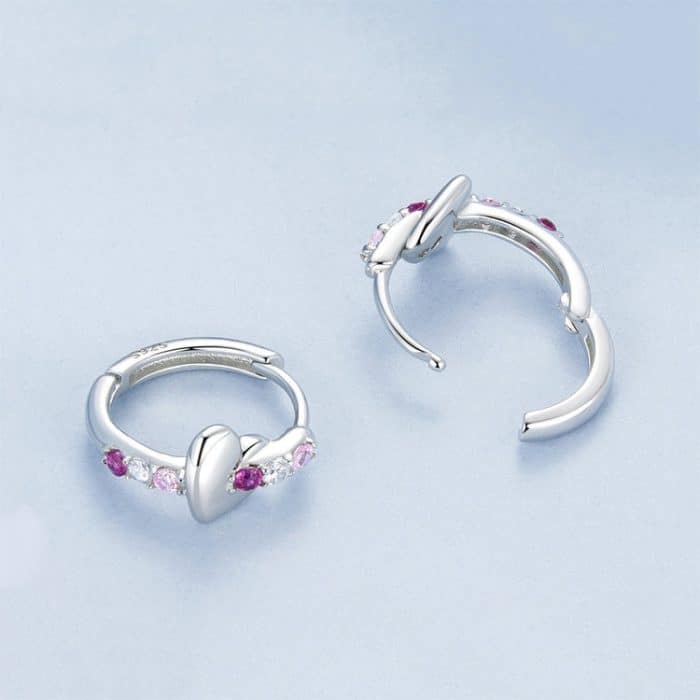 TBD06052625_B3.jpg S925 Sterling Silber Platinierte bunte herzförmige Ohrringe – Bild 4