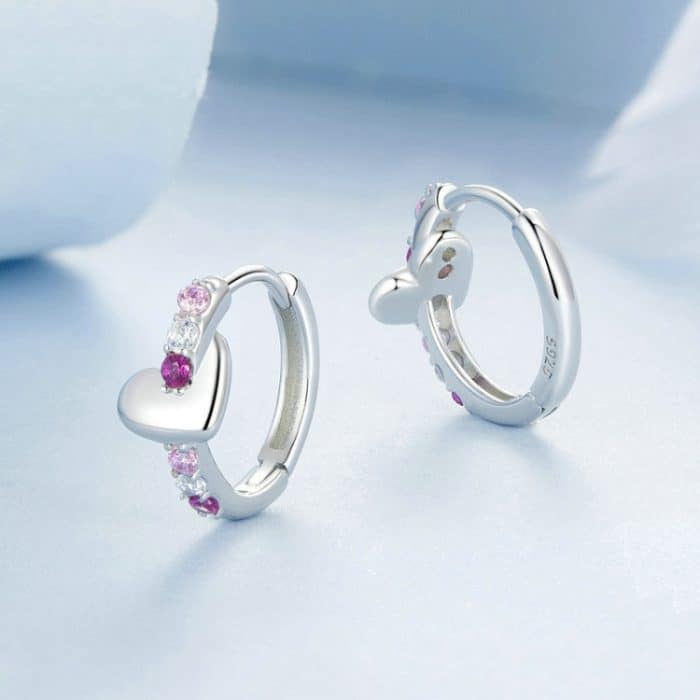 TBD06052625_B5.jpg S925 Sterling Silber Platinierte bunte herzförmige Ohrringe – Bild 6