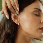 S925 Sterling Silber Platinierte Moissanit Perlen Ohrringe – Bild 9