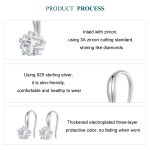 S925 Sterling Silber Stern Zirkon Weibliche Ohrringe – Bild 4