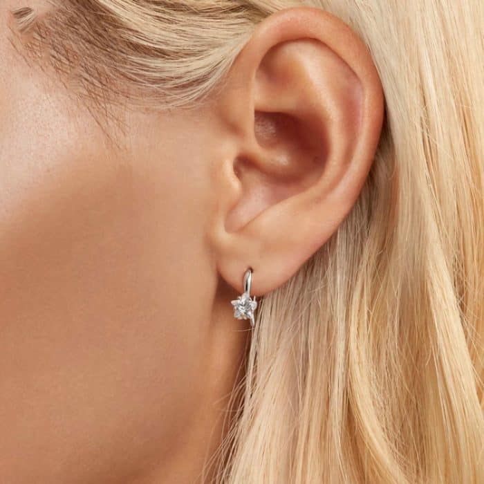S925 Sterling Silber Stern Zirkon Weibliche Ohrringe – Bild 6