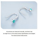 S925 Sterling Silber Elegante grüne Ohrringe – Bild 5