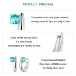 S925 Sterling Silber Platinierte Grüne Weibliche Ohrringe – Bild 4