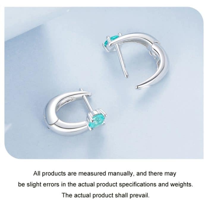 S925 Sterling Silber Platinierte Grüne Weibliche Ohrringe – Bild 5