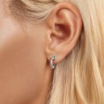 S925 Sterling Silber Platinierte Grüne Weibliche Ohrringe – Bild 6