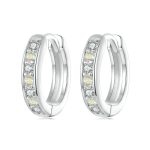 S925 Sterling Silber mit platinierten bunten Zirkon Ohrringe