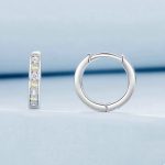 S925 Sterling Silber mit platinierten bunten Zirkon Ohrringe – Bild 2
