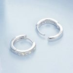 S925 Sterling Silber mit platinierten bunten Zirkon Ohrringe – Bild 3