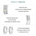 S925 Sterling Silber mit platinierten bunten Zirkon Ohrringe – Bild 4