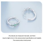 S925 Sterling Silber mit platinierten süßen grünen Ozeanwellen-Ohrringen – Bild 5