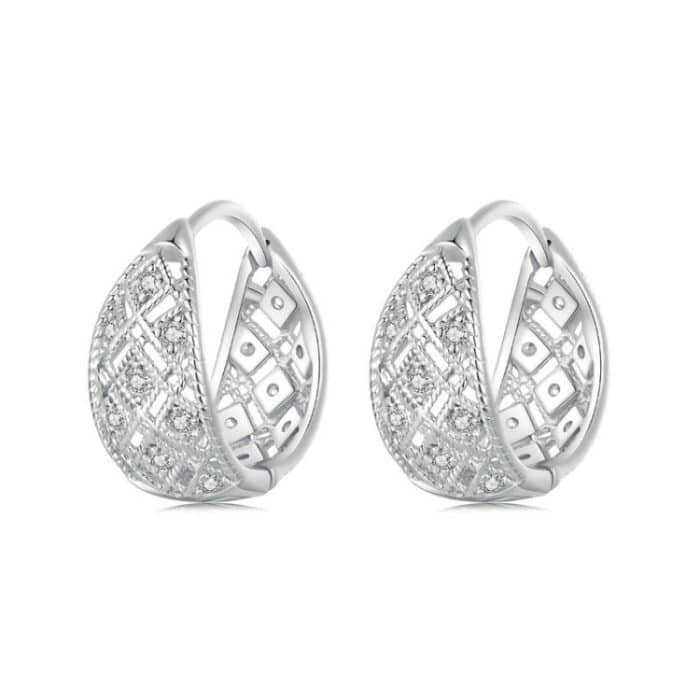 TBD0605277901A.jpg S925 Sterling Silber Platin Zirkon Vintage Spitze Muster Hohl Ohrringe – Bild 1