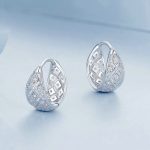 S925 Sterling Silber Platin Zirkon Vintage Spitze Muster Hohl Ohrringe – Bild 2