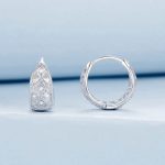 S925 Sterling Silber Platin Zirkon Vintage Spitze Muster Hohl Ohrringe – Bild 3