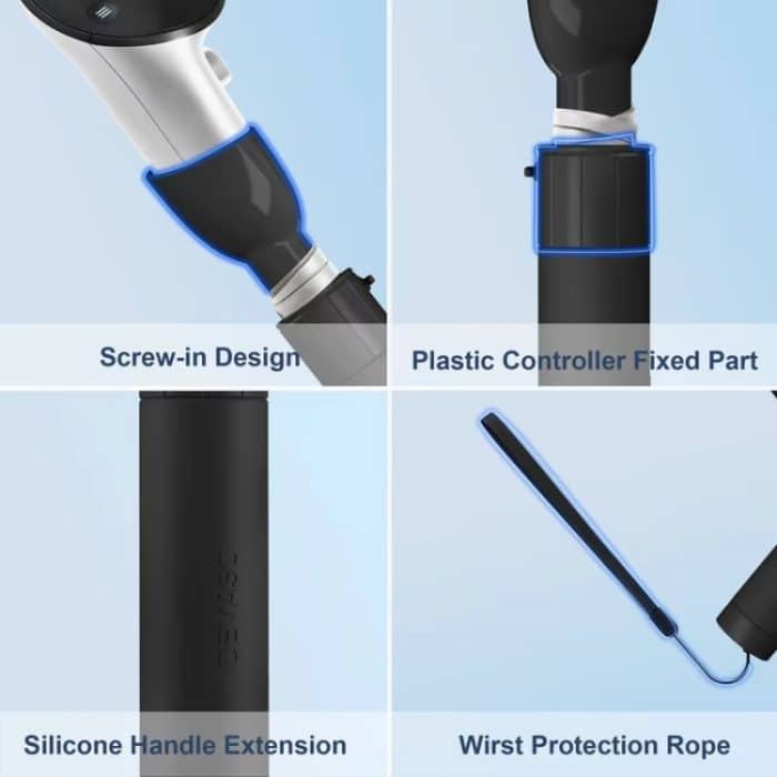 DEVASO Für Meta Quest 3 Spiel Lichtschwert Golf Spiel Verlängerung Pole Baseball Grip Zubehör – Bild 4