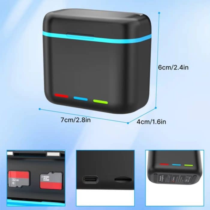 Für Insta360 X3 Batterie Ladegerät Dual Batterie Lagerung Lade Fall – Bild 5