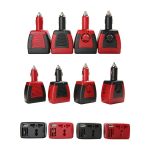 75W Auto-Wechselrichter Spannungsumwandlung USB-Anschluss Ladegerät, 12V To 220V 0.5A Red, 12V To 110V 0.5A Red, 12V To 220V 0.5A Black, 12 To 110V 0.5A Black, 12V To 220V 2.1A Red, 12V To 110V 2.1A Black, 12V To 220V 2.1A Black, 12V To 110V 2.1A Red – Bild 2