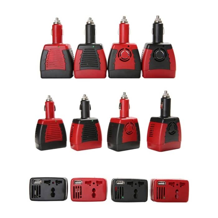 75W Auto-Wechselrichter Spannungsumwandlung USB-Anschluss Ladegerät, 12V To 220V 0.5A Red, 12V To 110V 0.5A Red, 12V To 220V 0.5A Black, 12 To 110V 0.5A Black, 12V To 220V 2.1A Red, 12V To 110V 2.1A Black, 12V To 220V 2.1A Black, 12V To 110V 2.1A Red – Bild 2