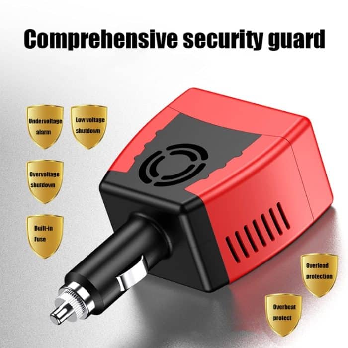 75W Auto-Wechselrichter Spannungsumwandlung USB-Anschluss Ladegerät, 12V To 220V 0.5A Red, 12V To 110V 0.5A Red, 12V To 220V 0.5A Black, 12 To 110V 0.5A Black, 12V To 220V 2.1A Red, 12V To 110V 2.1A Black, 12V To 220V 2.1A Black, 12V To 110V 2.1A Red – Bild 6